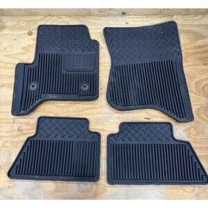 2014-2018 Silverado Sierra SET OF FOUR Floor Mats Black All Weather Rubber